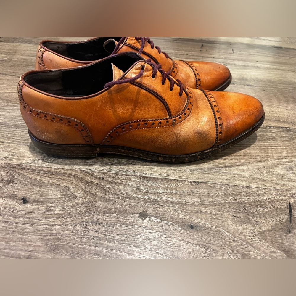 Cole Haan Wayne Cap Toe Oxford Shoes – Brown Leather, Size 10 - Picture 4 of 15